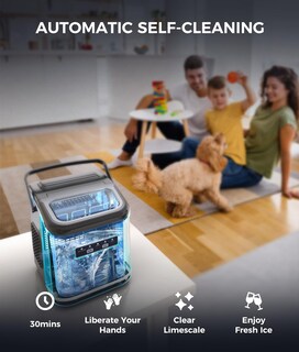 Foto 4 | Foto 4 | Ecozy Maquina Para Hacer Hielo Maquina De Hielo Portátil Con Autolimpieza 9 Cubitos De Hielo En 6 Minutos 26 Libras En 24 Hor
