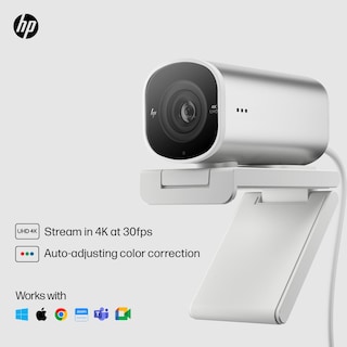 Foto 2 | Foto 2 | Hp Cámara Web 960 4k Para Streaming Y Creadores De Contenido Micrófono Integrado Ángulo De 360º Windows/mac Os Plata (695j6