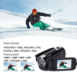 Foto 2 | Foto 2 | Qinlorgo Cámara Digital Portátil Full Hd 270 ° Rotación 1080p 16x Videocámara Digital De Alta Definición Cámara De Video Dv(neg