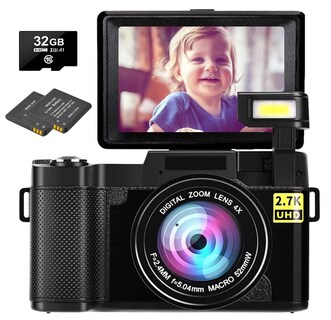 Foto 1 | Foto 1 | Zimcti Cámara De Video Cá Mara Digital 30 Millones Full Hd 2.7k Con Pantalla Flip Hd R2s(está Ndar + Lente Gran Angular + Tarjet