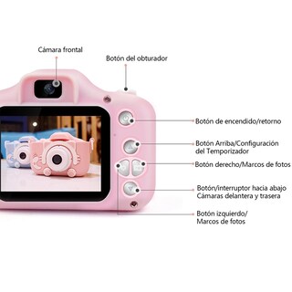 Foto 6 | Foto 6 | Camara Para Niños Digital 20mp 1080p Camara Fotografica Niños Hd Videocámara Cámara Selfie Recargable Con Pantalla De 1.9 Pulga