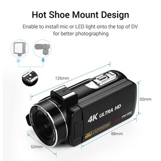 Foto 6 | Foto 6 | Camerina Camara De Video Digital Profesional Dv De Mano 4k Videocámara Con Sensor Cmos Camara De Mano Con Lente Gran Angular De