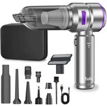 Kisfam Aspiradora Para Auto Aspiradora Mini De Alta Potencia 22000pa Recargable Aspiradora De Mano Soplador De Aire Inalámbri