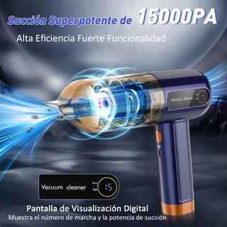 Foto 2 | Foto 2 | Aspirador De Mano 4 En 1 Para Coche 15000 Pa Mini Soplador De Aire Portátil Inalámbrico Aspiradora Recargable De Pantalla Led