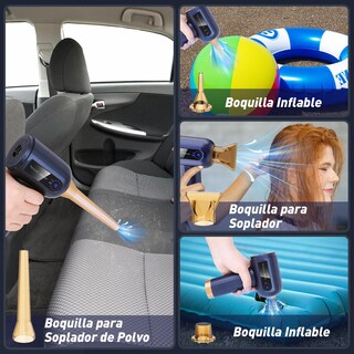Foto 4 | Foto 4 | Aspirador De Mano 4 En 1 Para Coche 15000 Pa Mini Soplador De Aire Portátil Inalámbrico Aspiradora Recargable De Pantalla Led