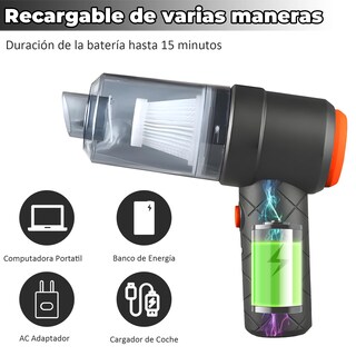 Foto 3 | Foto 3 | Fotoazul Aspiradora De Mano Para Auto 60w/6000pa Portátil Aspirador Para Carro De Carga Rápida Aspiradora Inalámbrica En Seco