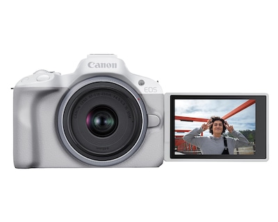 Foto 6 | Foto 6 | Canon Cámara Eos R50 Blanco Con Lente Rf-s 18-45mm F4.5-6.3 Is Stm