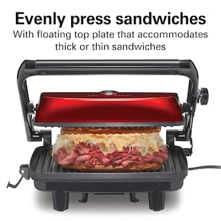 Foto 4 | Foto 4 | Hamilton Beach Sandwichera Prensa Para Panini Para Cualquier Espesor De Sándwich Parrillas Antiadherentes De 25.4 X 20.32 Cen