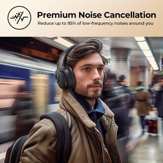 Foto 2 | Foto 2 | Vibeadio Se7 - Auriculares Con Cancelación Activa De Ruido Bluetooth Inalámbricos Sobre Las Orejas Graves Profundos Cómodas A