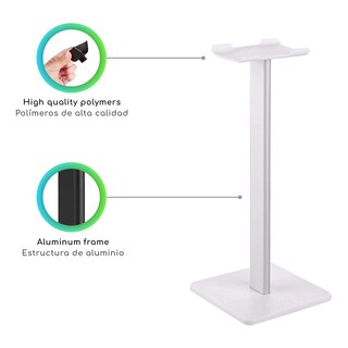 Foto 5 | Foto 5 | Lenfech Boldr Soporte Blanco Con Plateado Para Audífonos/base Universal De Escritorio Para Auriculares. Headphone/gaming Headset
