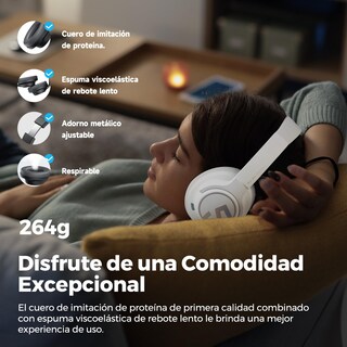 Foto 5 | Foto 5 | Soundpeats Space Audífonos Inalámbricos Bluetooth 5.3 123 Horas De Batería Cancelación Activa De Ruido Híbrida Enc Para Llamadas