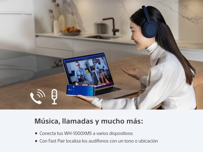 Foto 6 | Foto 6 | Sony Wh-1000xm5 Audífonos Inalámbricos Con Cancelación De Ruido Azul (versión Nacional)
