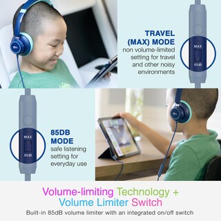 Foto 2 | Foto 2 | Mee Audio Kidjamz Kj45 Auriculares De Escucha Seguros Para Niños Con Limitador De Volumen Y Micrófono Con Cable Con Conector De