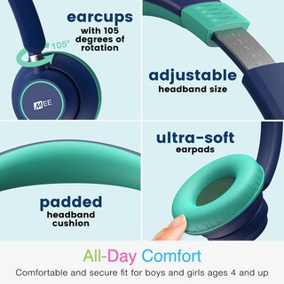 Foto 3 | Foto 3 | Mee Audio Kidjamz Kj45 Auriculares De Escucha Seguros Para Niños Con Limitador De Volumen Y Micrófono Con Cable Con Conector De
