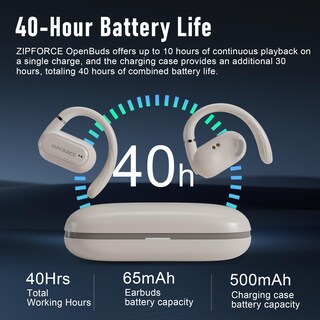 Foto 4 | Foto 4 | Zipforce Auriculares Inalámbricos Bluetooth 5.4 De Entrada Completa 4 Micrófono Ows Enc Llamada Clara Touch 40 Horas Tiempo
