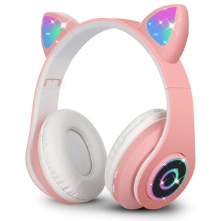 Foto 1 | Foto 1 | Sendowtek Auriculares Inalámbricos Con Orejas De Gato - Bluetooth 5.0 Micrófono Plegables Led Over-ear Hi-fi Para Juego/mús