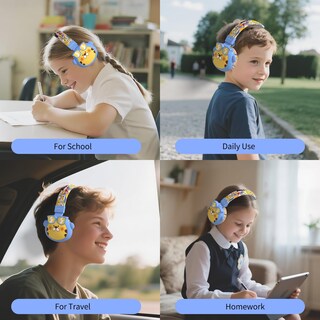 Foto 4 | Foto 4 | Ylfashion Auriculares Bluetooth Para Niños Y Adultos Diseño De Animales Volumen Limitado A 85 Db Ultra Suaves Plegables Y Con