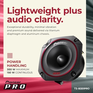 Foto 6 | Foto 6 | Pioneer P.r.o. Serie Ts-b351pro Tweeters De 3.5'' (par) – 250w Max Perfecto Para Construcciones De Alto Spl Y Audio De Coche De