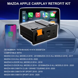 Foto 5 | Foto 5 | Mazda Tipo-c Kit De Reequipamiento Inalámbrico Carplay Tk78-66-9u0c Oem Media Hub A Mzd Connect Compatible Con Mazda 2/3/6/cx3
