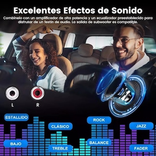 Foto 5 | Foto 5 | Auto Estereo Bluetooth Mp3 Radio Reproductor Música De Coche Manos Libres Fm Sd Aux Usb Luz Multicolores