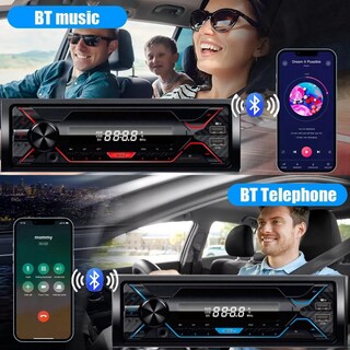 Foto 6 | Foto 6 | Auto Estereo Bluetooth Mp3 Radio Reproductor Música De Coche Manos Libres Fm Sd Aux Usb Luz Multicolores