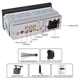 Foto 6 | Foto 6 | Finyqbet 1 Din Auto Estéreo Radio De Coche Compatible Con Apple Carplay Android Auto Usb Tipo C Visualización Táctil De 6.9 Pul