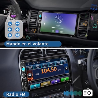 Foto 4 | Foto 4 | Finyqbet Estéreo Para Automóvil Pantalla Táctil Capacitiva De 7 Pulgada Autoestéreos Para Carro Con Cámara Trasera De 12 Led Blu