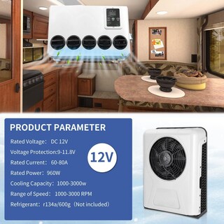 Foto 4 | Foto 4 | Hanaiette Gouku Eac1009.12.w - Acondicionador De Aire Acondicionado Eléctrico De 12 V Cc Unidad De Aire Acondicionado De Cabina