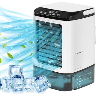 Foto 1 | Foto 1 | Tyegdavd Aire Acondicionado Portatil Enfriador De Aire Mini Con Bandeja De Hielo Y Depósito De Agua Tanque De 900 Ml Luces De