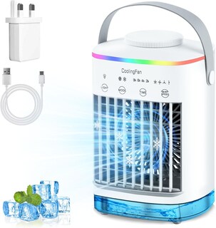 Foto 1 | Foto 1 | Yyugolo 700ml Aire Acondicionado Portátil Ventilador Humidificador Enfriador De Aire Evaporativo 3 En 1 3 Velocidades 7 Colore