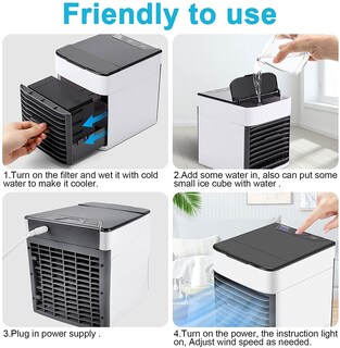 Foto 4 | Foto 4 | Sleppgo - Aire Acondicionado 3 En 1: Ventilador Purificador Humidificador Conexión Usb 7 Colores 3 Velocidades. Mini Aire Aco