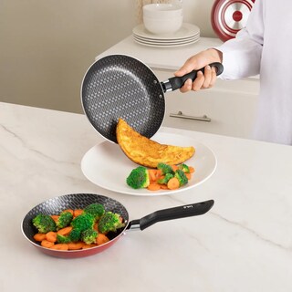 Foto 3 | Foto 3 | Juego De Sartenes Con Antiadherente Rojos