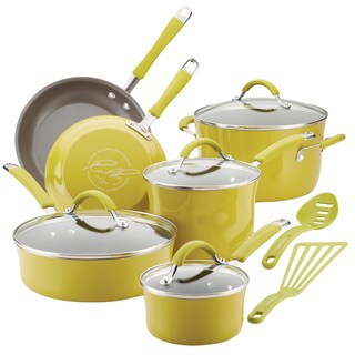 Foto 1 | Foto 1 | Rachael Ray Cucina - Batería De Cocina Antiadherente Porcelana Dura 12 Piezas Verde Limon