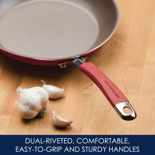 Foto 5 | Foto 5 | Rachael Ray Cucina - Batería De Cocina Antiadherente Porcelana Dura 12 Piezas Rojo Palido