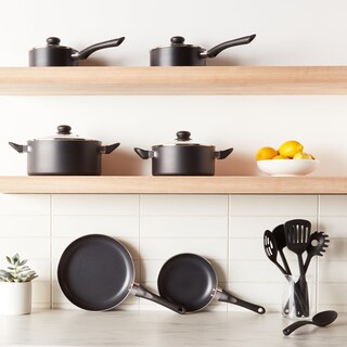 Foto 3 | Foto 3 | Amazon Basics - Juego De Utensilios De Cocina Antiadherentes De 15 Piezas Ollas Sartenes Y Utensilios Color Negro