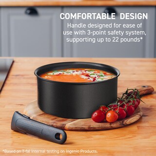 Foto 5 | Foto 5 | T-fal - Juego De 3 Piezas: Sartenes Antiadherentes Inducción Apto Para Horno Y Asar 500°f Utensilios De Cocina Negro (onyx