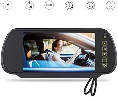 Foto 5 | Foto 5 | Oumij Monitor De Visualización Cámara De Coche 7 Pulgadas Coche Espejo Retrovisor Lcd Oscurecimiento Automático Monitor Cámara D
