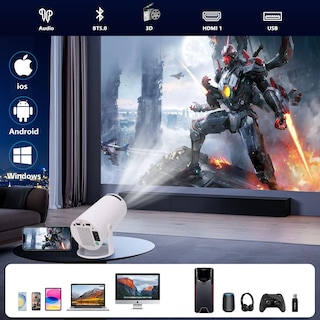 Foto 4 | Foto 4 | Aoso Mini Proyector Portátil 【android12】 Soporte 1080p Full Hd Proyectors 200ansi Wifi 6 Y Bluetooth 5.0 Proyectores Home Theat