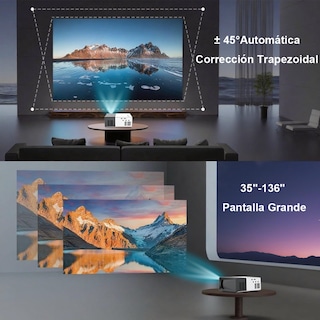 Foto 4 | Foto 4 | E T Easytao Mini Proyector Portatil (15×10×6cm) Proyectores Inteligente Soporte 1080p 120ansi/4800 Lumens Compatible Con 2.4g/