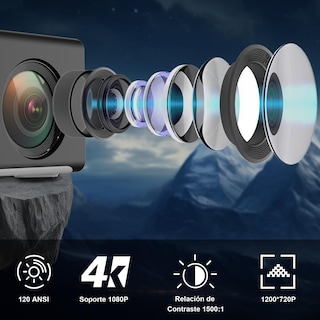 Foto 5 | Foto 5 | E T Easytao Mini Proyector Portatil (15×10×6cm) Proyectores Inteligente Soporte 1080p 120ansi/4800 Lumens Compatible Con 2.4g/