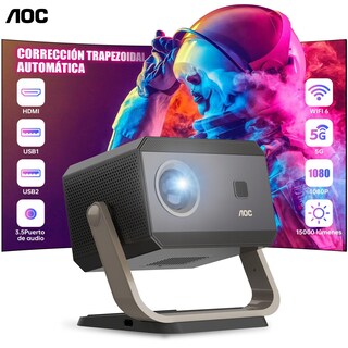 Foto 2 | Foto 2 | Aoc Proyector Portátil 4k Full Hd enfoque Automático corrección Trapezoidal Y Ángulo Ajustable con Wifi6 Y Bluetooth 15000 Lúmen