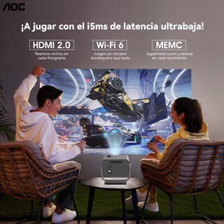 Foto 3 | Foto 3 | Aoc Proyector Portátil 4k Full Hd enfoque Automático corrección Trapezoidal Y Ángulo Ajustable con Wifi6 Y Bluetooth 15000 Lúmen