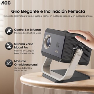 Foto 4 | Foto 4 | Aoc Proyector Portátil 4k Full Hd enfoque Automático corrección Trapezoidal Y Ángulo Ajustable con Wifi6 Y Bluetooth 15000 Lúmen
