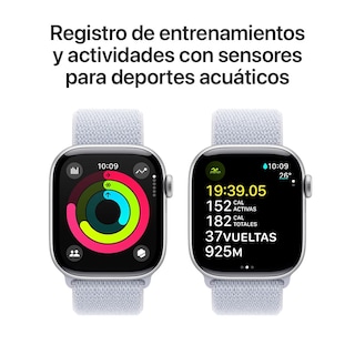 Foto 4 | Foto 4 | Apple Watch Series 10 Gps Caja De Aluminio Color Plata De 42 Mm Correa Loop Deportiva Azul Nube