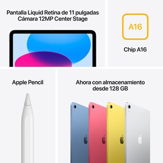 Foto 5 | Foto 5 | Apple Ipad Con Chip A16: Pantalla Liquid Retina De 11 Pulgadas 256 Gb Wi-fi 6 Cámaras Frontal Y Trasera De 12 Mp Touch Id B