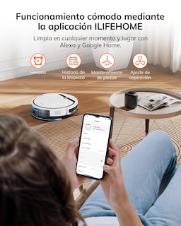 Foto 5 | Foto 5 | Ilife Robot Aspiradora Y Trapeador V3s Pro Actualizado Compatible Con 2.4ghz Wifi/alexa/google 120mins 3000pa 2 En 1 Robot