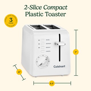 Foto 6 | Foto 6 | Cuisinart Cpt-122 Tostador Color Blanco 2 Piezas