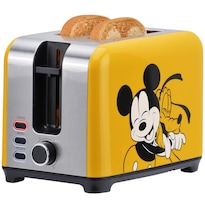 Tostador Disney Mickey & Pluto De 2 Rebanadas De Select Brands – Tostador Rápida Con Ranuras Anchas Elevación De Tostadas Y Ban