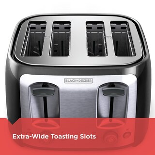 Foto 3 | Foto 3 | Black+decker Tostador De 4 Rebanadas Ranuras Extra Anchas 7 Ajustes De Sombra 1400 Vatios Botones Congelados Y Bagel Select