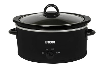Foto 1 | Foto 1 | Better Chef Olla De Cocción Lenta Ovalada 3 Cuartos De Galón 3 Ajustes De Temperatura Asas Laterales Tapa De Vidrio Inserto